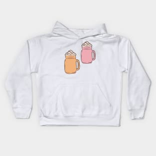 Pink and Orange Whipped Drinks Kids Hoodie